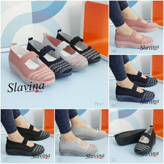 Sepatu slavina wedges TS117