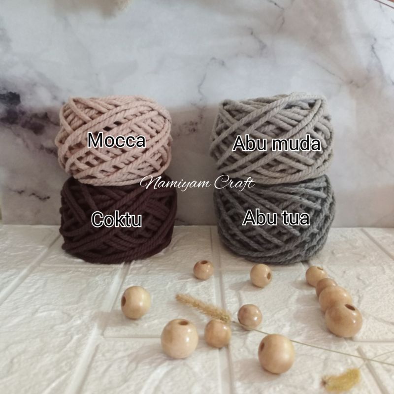 Part 1 4MM Tali katun macrame/makrame benang macrame cotton rope