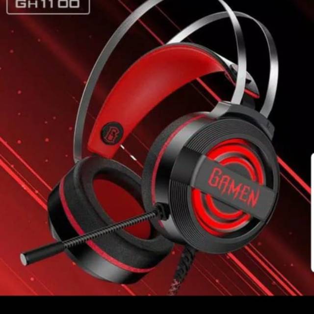 Headset Gaming GAMEN 3D Stereo Surround 7 Color RGB GH1100 Original