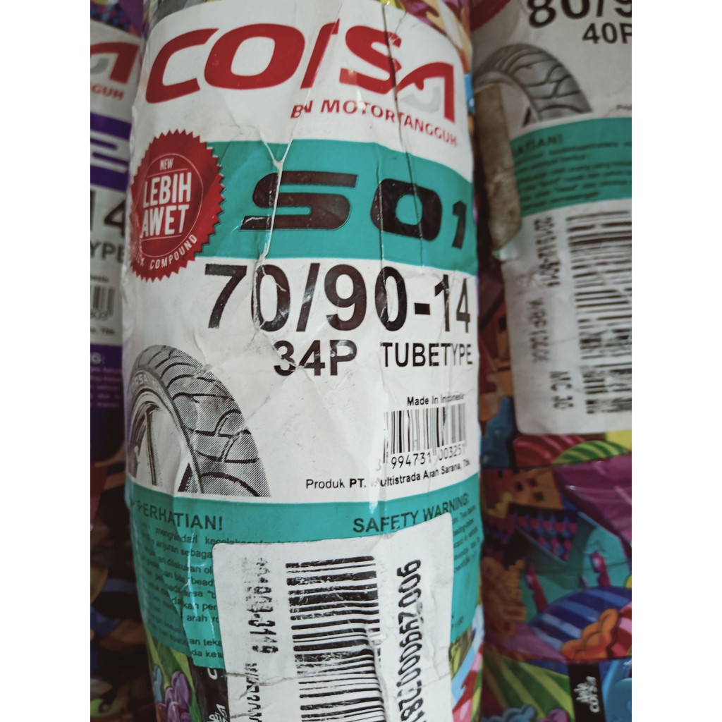 Ban Corsa S01 70 90 Ring 14 Tubetype Non Tubeless