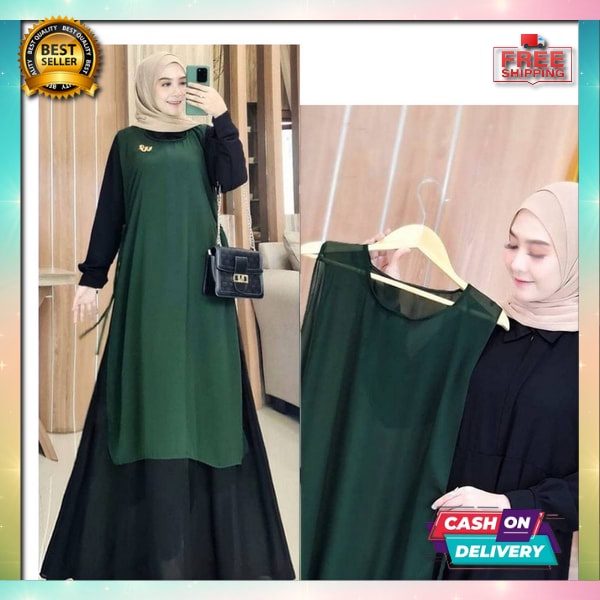Pakaian Wanita Remaja Muslim Gamis Wsnita Import Pakean Berkualitas Ghamis Cwe Korea Style Buju Game