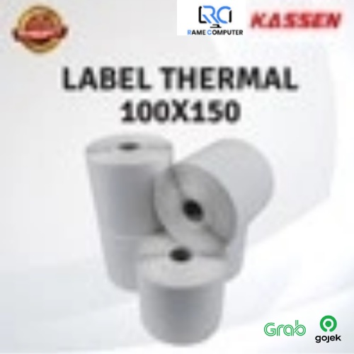 LABEL THERMAL 100 X 150 MM KERTAS STICKER DIRECT THERMAL 100 x150 MM