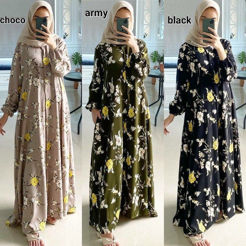 GAMIS ELBINA SYARI - GAMIS MOTIF BUNGA - GAMIS BUSUI KARINA