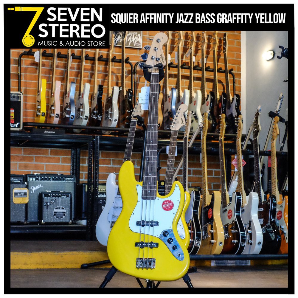 Squier Affinity Jazz Bass Grafitti Yellow