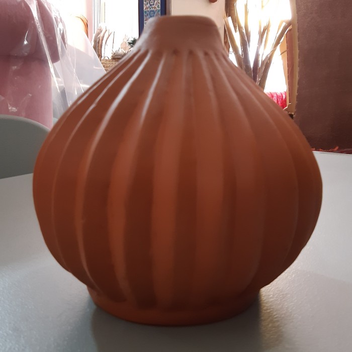 Homedecorbandung_Megaputeri | Barang Antik  | Vas Terakota Belimbing Antik| Bisa Bayar Ditempat | CO