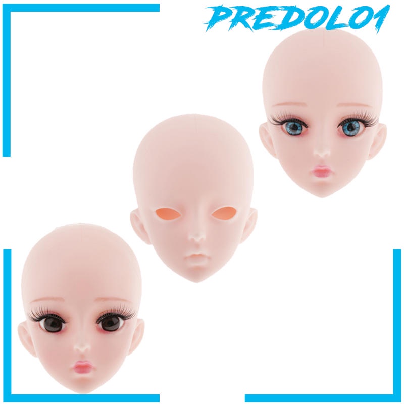 (Predolo1) Kepala Boneka Wanita Bahan Plastik Ukuran 60cm 1 / 3 Bjd