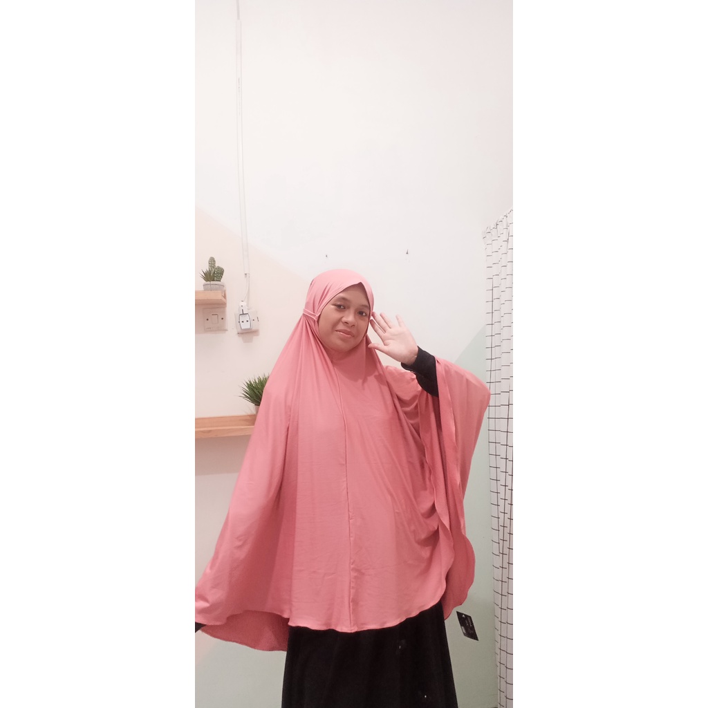 Bergo Jilbab Tali Syari Panjang / Bergo Maryam Syari  jumbo Jersey