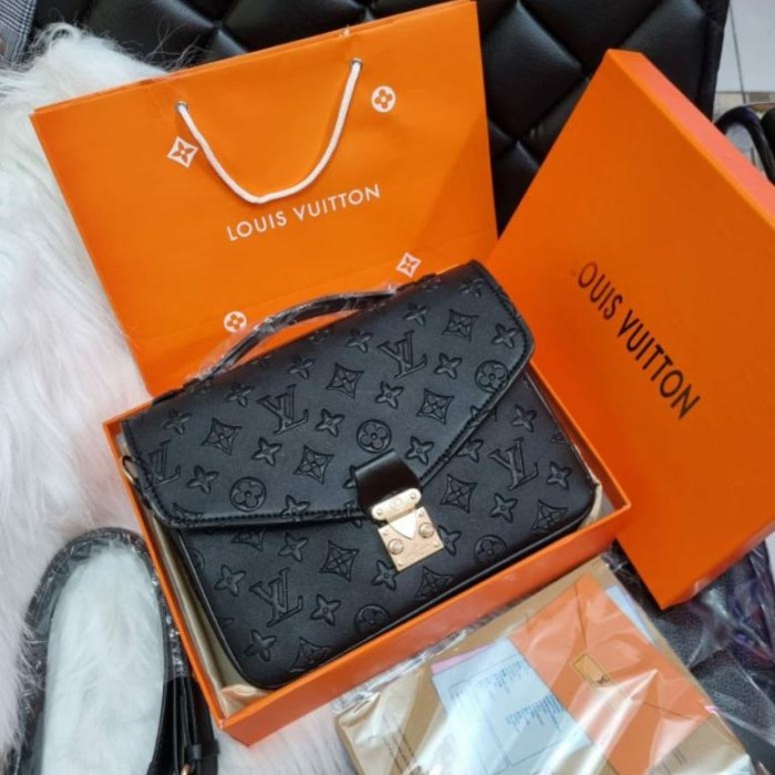 

(TERLARIS) Terbaru! TAS METIS EMBOS FREE BOX DAN PAPERBAG KOMPLIT BRANDED PREMIUM - BLACK