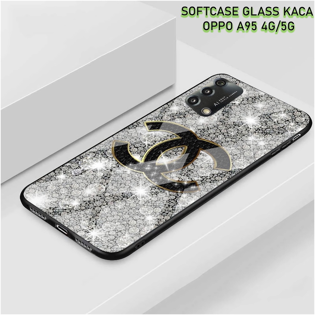 Softcase Glass Kaca OPPO A95 [4G]- Case Hp Pelindung Handphone OPPO A95 [5G] [ A10]