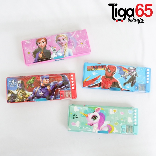 365 PENCIL CASE #40798 Tempat Pensil / Pouch Penyimpanan Besar / Pencil Case Magnet