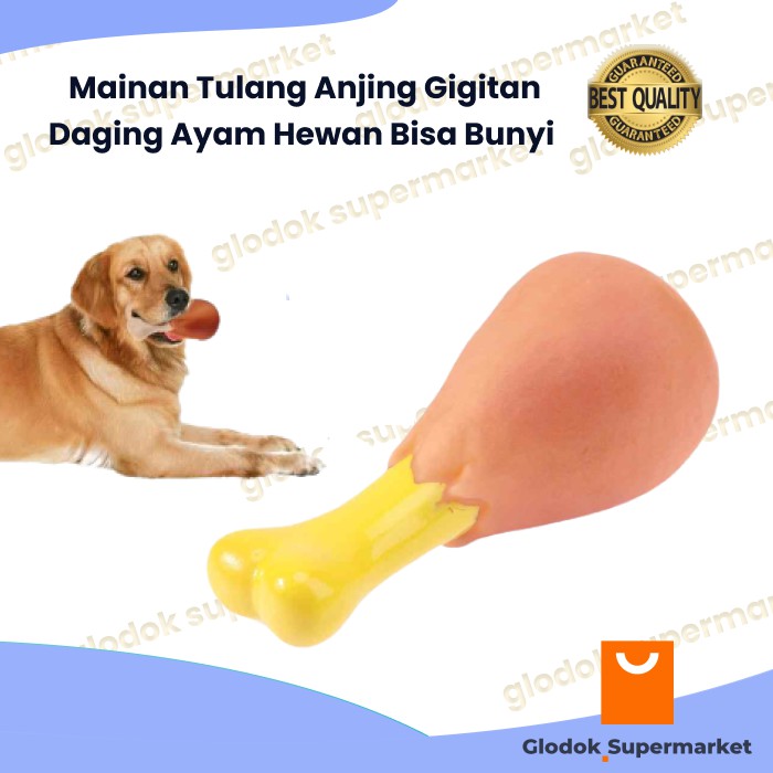 Mainan Tulang Anjing Gigitan Daging Ayam Hewan Bisa Bunyi