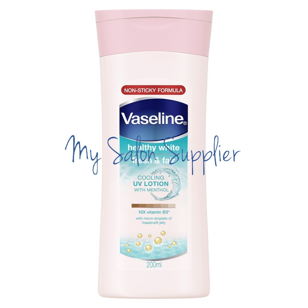 Vaseline Healthy White Fresh &amp; Fair Cooling UV Lotion with Menthol 200ml