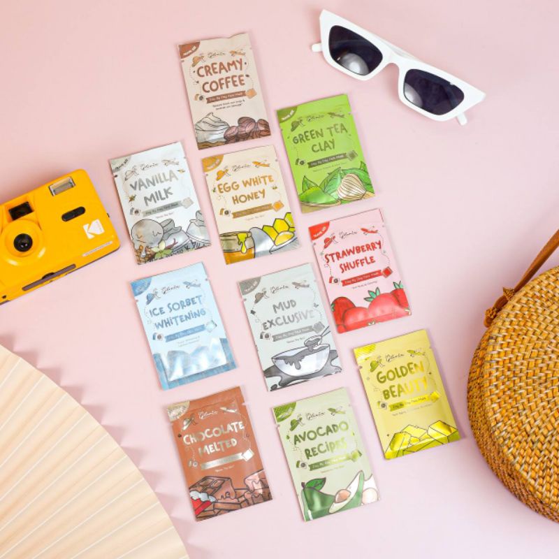 (BISA COD) MASKER LEA GLORIA TRAVEL SIZE 10GR/MASKER WAJAH ORGANIK BPOM PACKING BARU