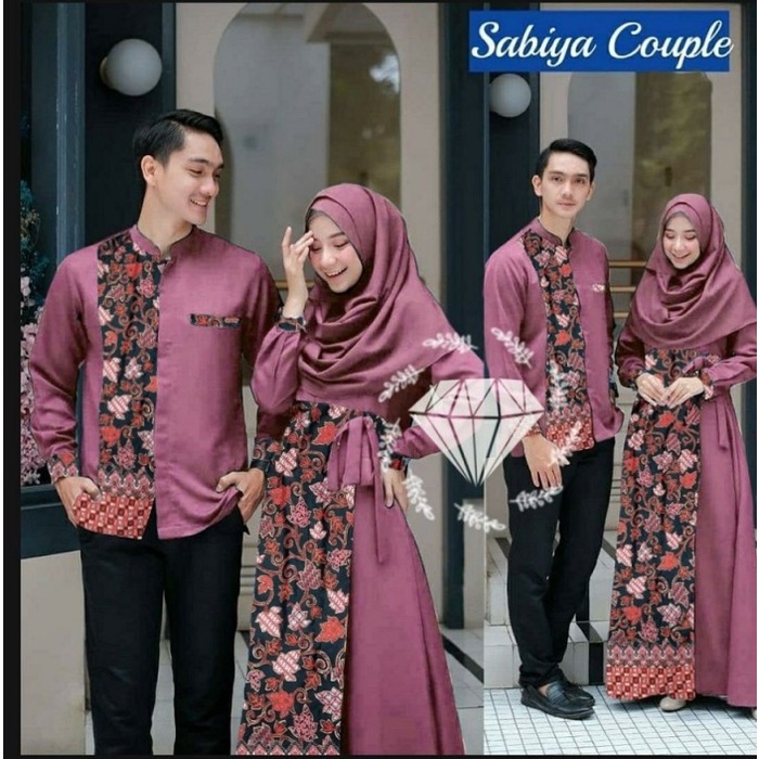 Baju Couple Keluarga Lebaran 2022 Couple Sabiya Muslim Keluarga Terbaru Moscrepe Batik Katun Prada M