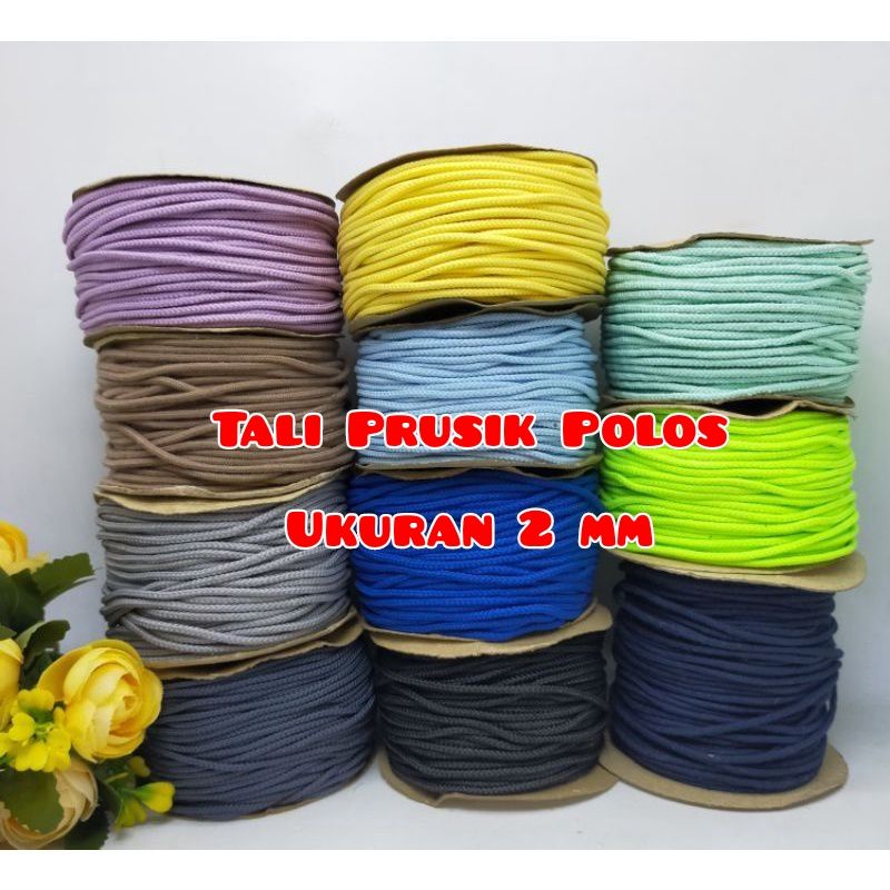 1 meter Tali Gelang Prusik 2mm Polos - Tali Prusik Polos