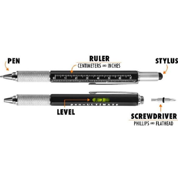 

Hot Produk Pulpen Pen Ultimate 7 In 1 Edc Penggaris Stylus Obeng Mekanik Teknik Berkualitas