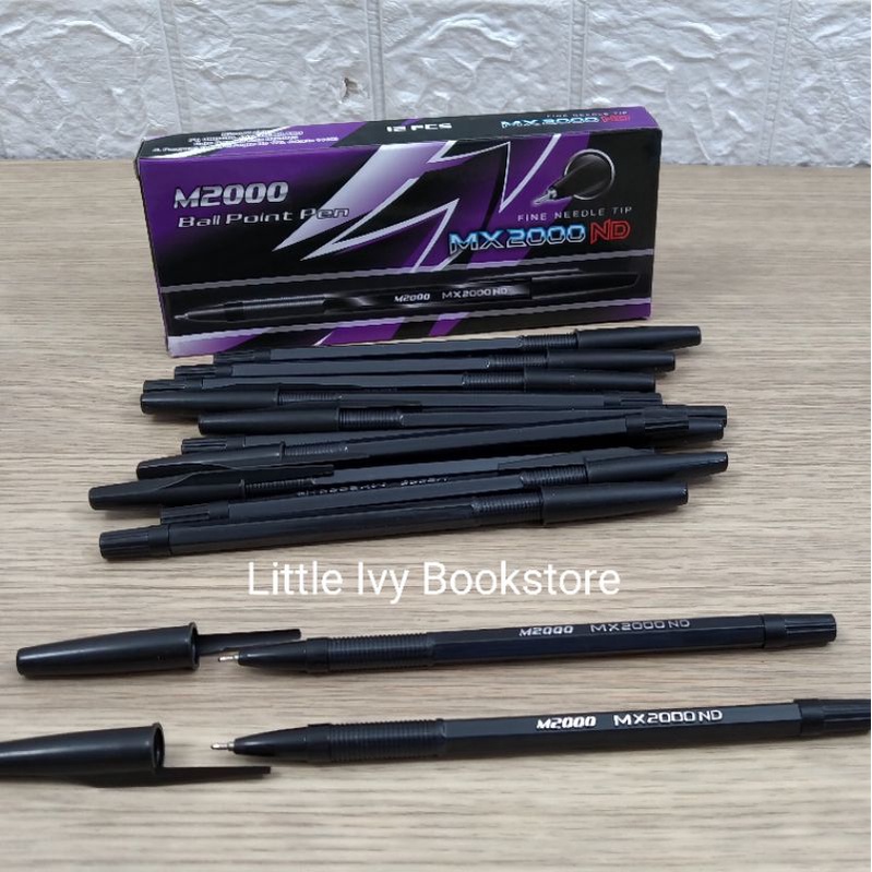 

(12 pcs) M2000 Ball Point/Pen/Bolpoin/Bolpen/Pulpen MX 2000 ND hitam. Alat Tulis Kantor/Sekolah