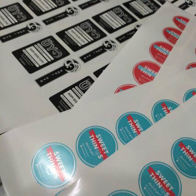 

Sticker label Full Color Vinyl ukuran A3 anti air