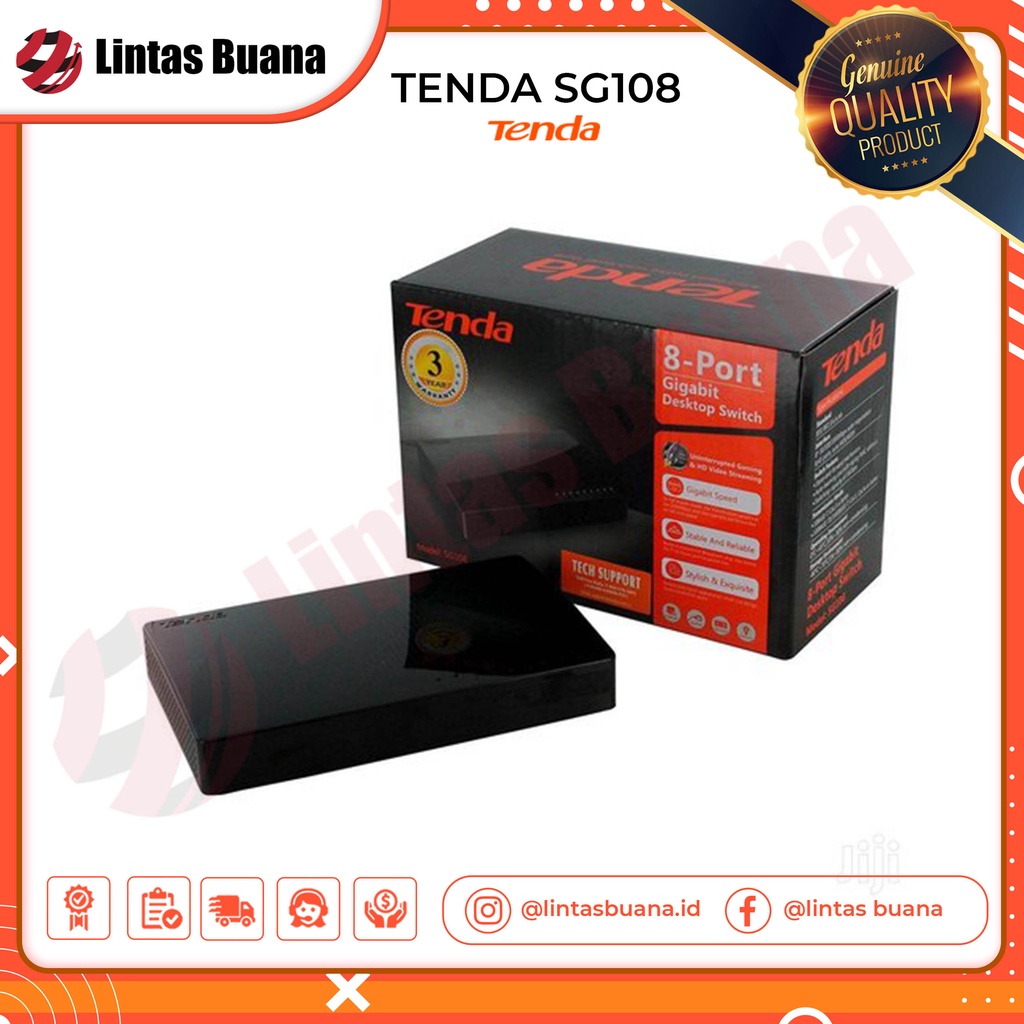 TENDA SG108 - 8 Port Gigabit Desktop Switch