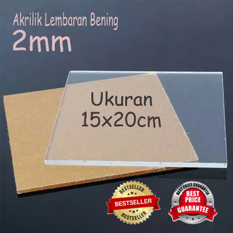 AKRILIK lembaran 2mm A5/ akrilik bening ukuran 15x20cm/ acrylic/ akrilik murahh/ akrilik medan
