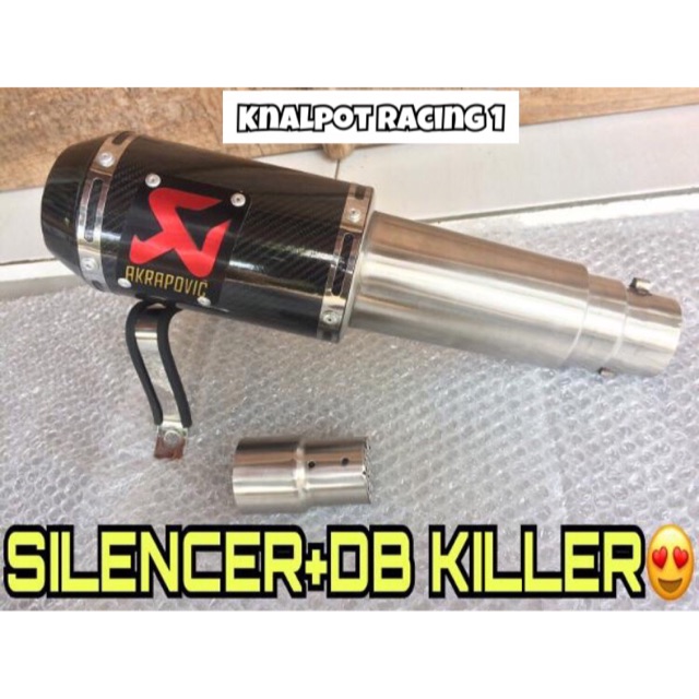 Knalpot racing Akrapovic go lorenzo inlet 2inch FREE DB KILLER
