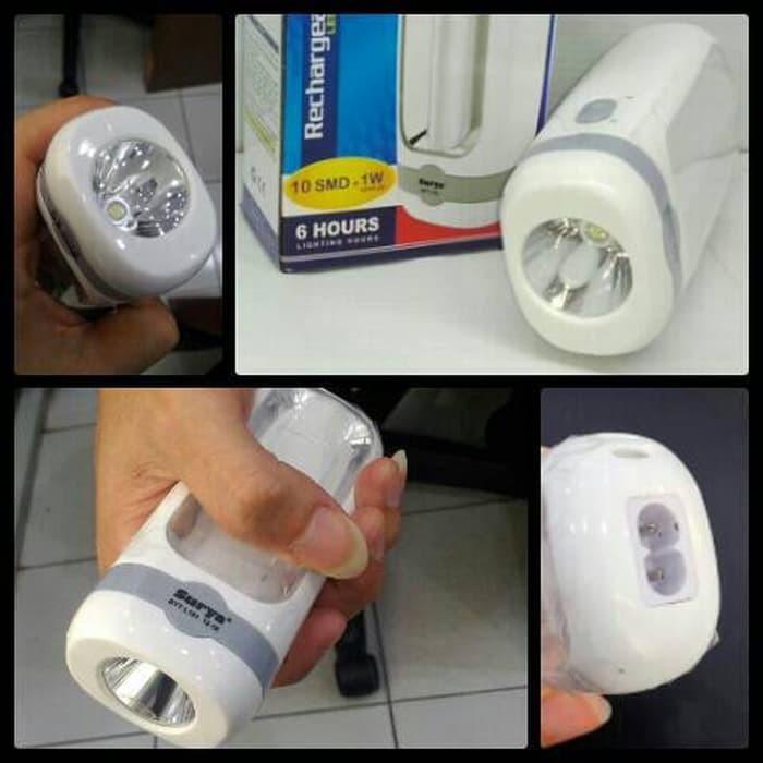 SURYA Senter Terang SYT L101 Senter Tangan + Emergency L 101 - Rechargeable - Cahaya Putih