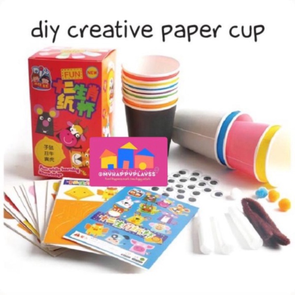 

DIY CREATIVE CUP ANIMAL ART CRAFT MONTESSORI GELAS PRAKARYA KADO ANAK Murah