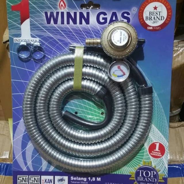 Winn Gas selang paket regulator gas  kepala kompor SNI