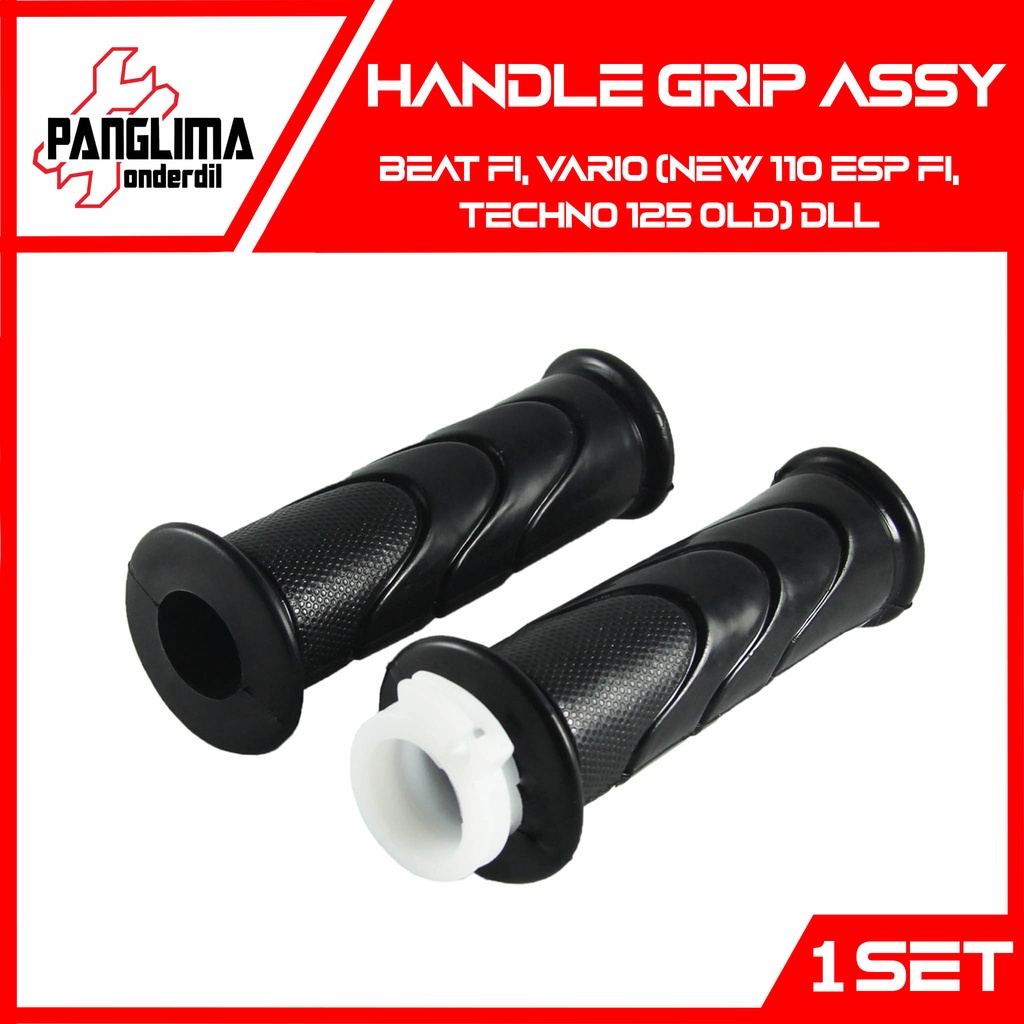 Handgrip Beat FI Lama &amp; Spcacy F1 &amp; Vario 110 eSP New FI-Techno 125 Old &amp; Supra X 125 Helm In Karbu Karet-Pipa Handle-Hand Grip-Fat-Vat-Pad-Handfat-Handvat-Handpad-Hanfat Assy-Set