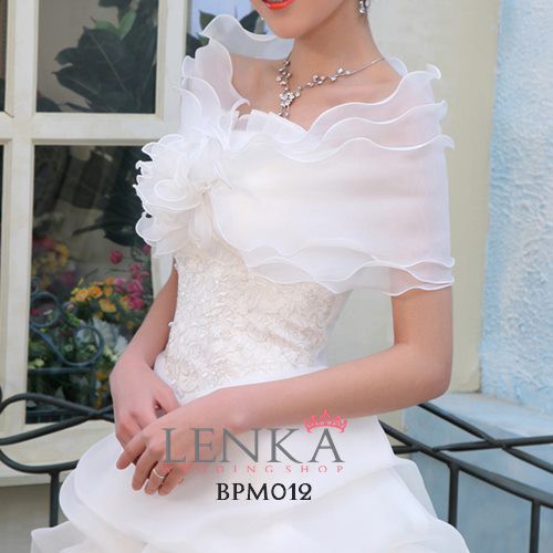 [TOKO TERPERCAYA] AKSESORIS BOLERO PESTA WEDDING PENGANTIN PUTIH MODERN BPM012