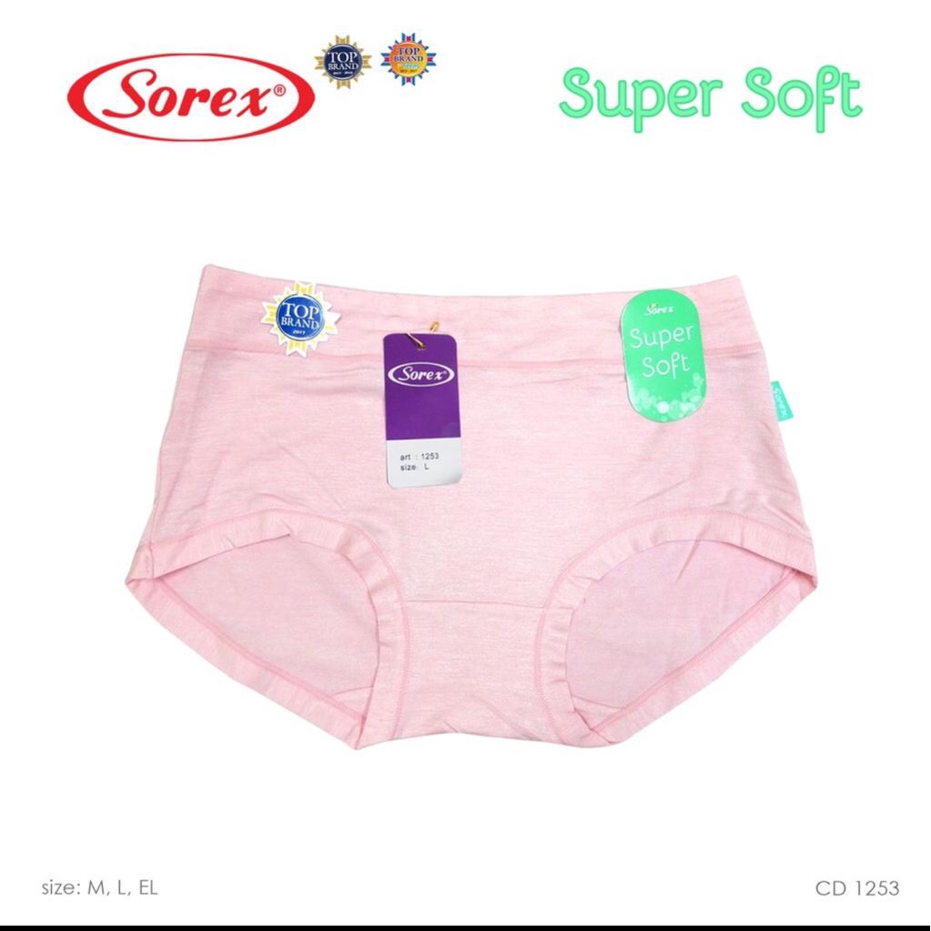 Celana Dalam Sorex 1253 - CD Sorex Super Soft Series - CD SOREX 1253 - BAHAN SUPER LEMBUT - CD SOREX BASIC MIDI HALUS LEMBUT SUPER SOFT - CELANA DALAM WANITA SOREX -  SOFT SERIES - CD SUPER NYAMAN - SIZE M L EL/XL - ARA98STORE