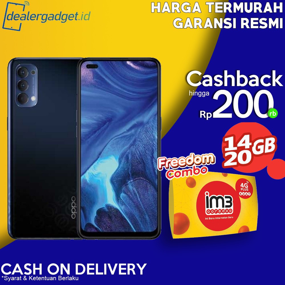 PROMO SPESIAL AKHIR TAHUN  SPESIAL HR INI CUCI GUDANG HP Oppo Reno 4 8GB 128GB Garansi Resmi Oppo 1