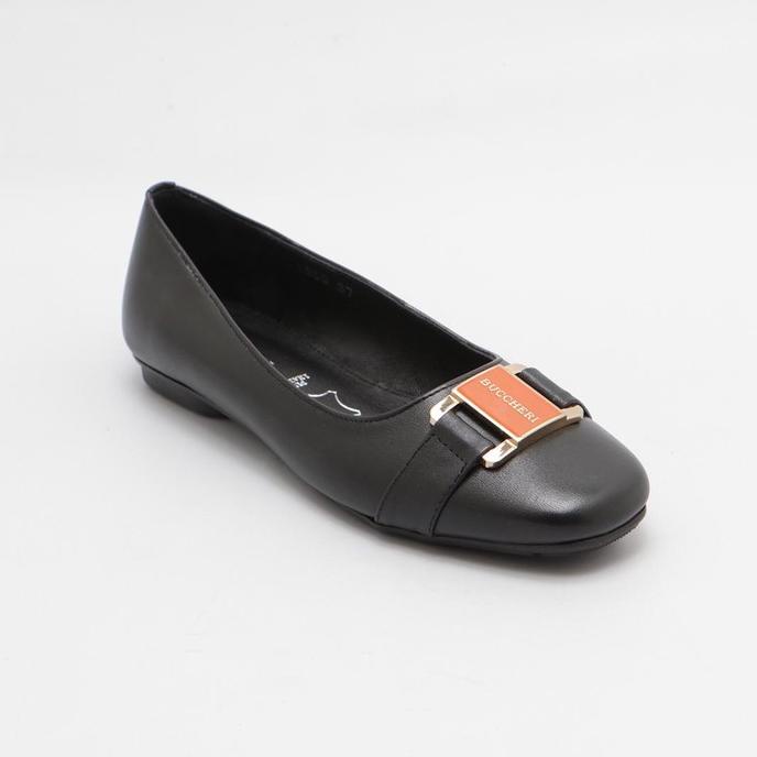 SEPATU FLATS WANITA BUCCHERI GABY HITAM - Hitam,40 Termurah