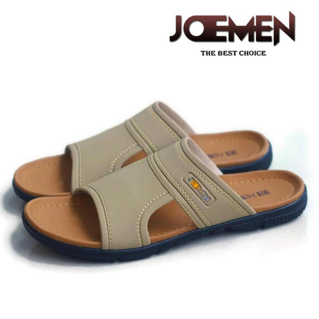 Sendal Kulit Pria Sendal Kulit Pria Slide Original Lokal 100%