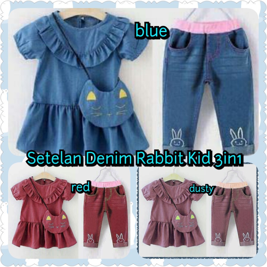 KD ST CACA KS baju anak perempuan set baju anak umur 2 3 4 tahun setelan anak cewek lucu