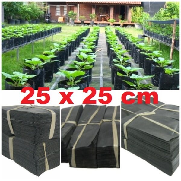 Polybag Hitam 25x25cm Polibag Plastik Wadah Tanaman Polibek Awet Murah