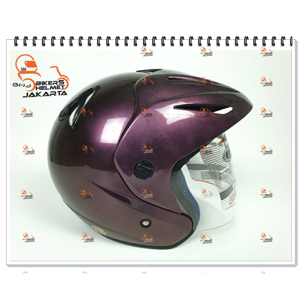 INK HELM CX22 SOLID PURPLE HALF FACE ORIGINAL