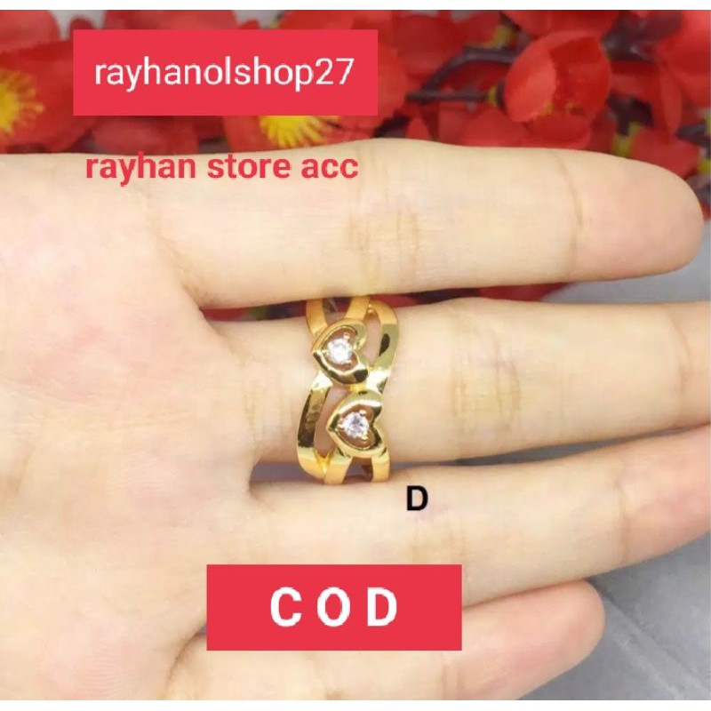 CINCIN XUPING SILANG JARING LAPIS EMAS Gold Zircon BB234