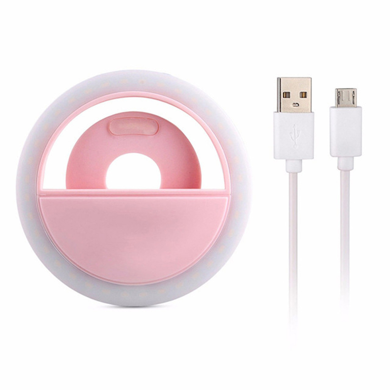 Lampu Selfie Ring Led Dengan Charger Usb Untuk Iphone