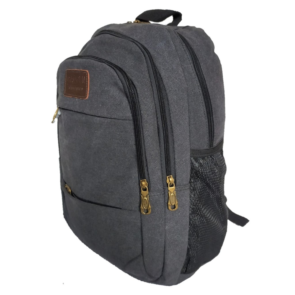 TAS RANSEL PUNGGUNG LAPTOP IMPOR BAHAN KANVAS 809