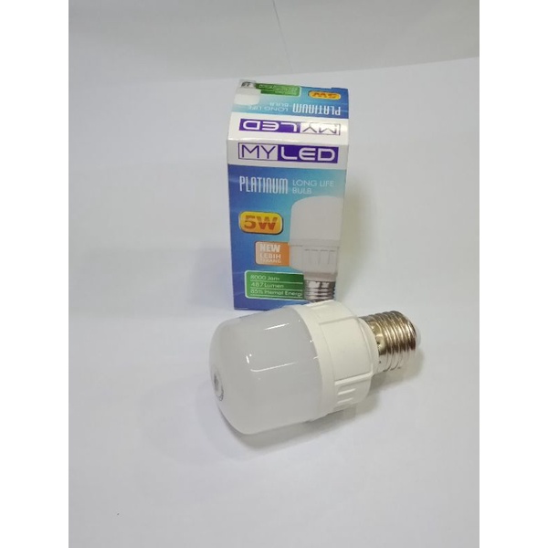 LAMPU LED 5 WATT PUTIH E-27 - MYLED PLATINUM