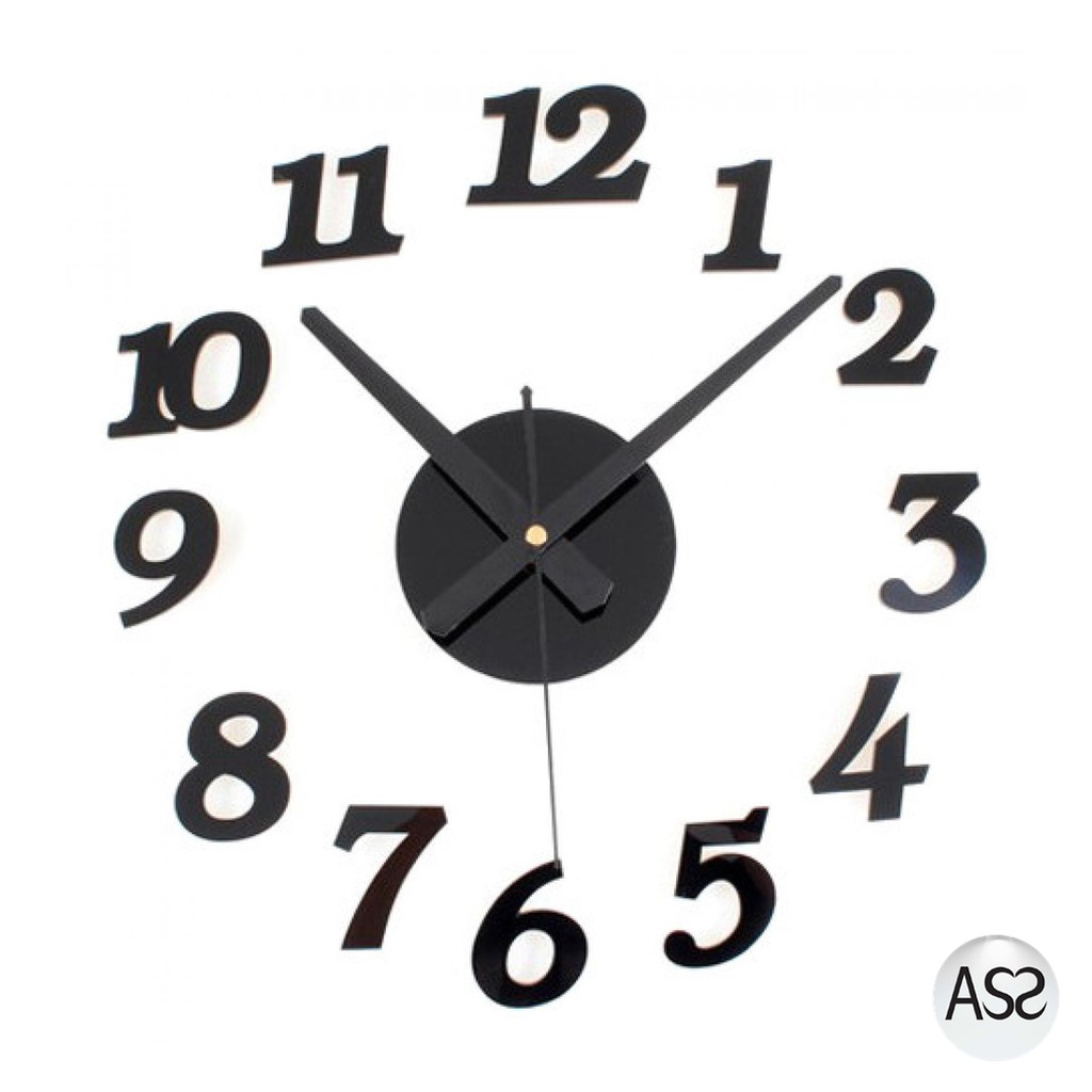 ASS Shop - Jam Dinding DIY Giant Wall Clock Quartz Creative Design 30-50cm DIY-03