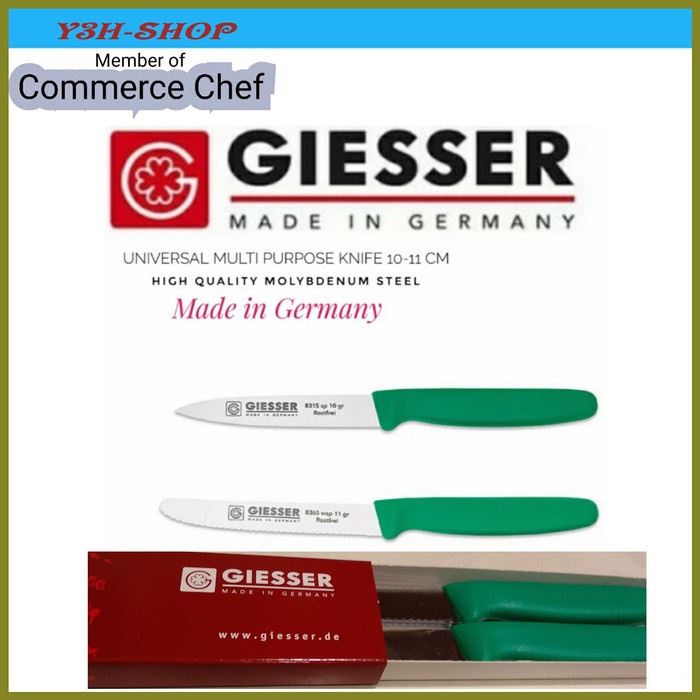 Pisau Set Giesser Multipurpose Knife set 10 -11cm Made in Germany - Hijau promo