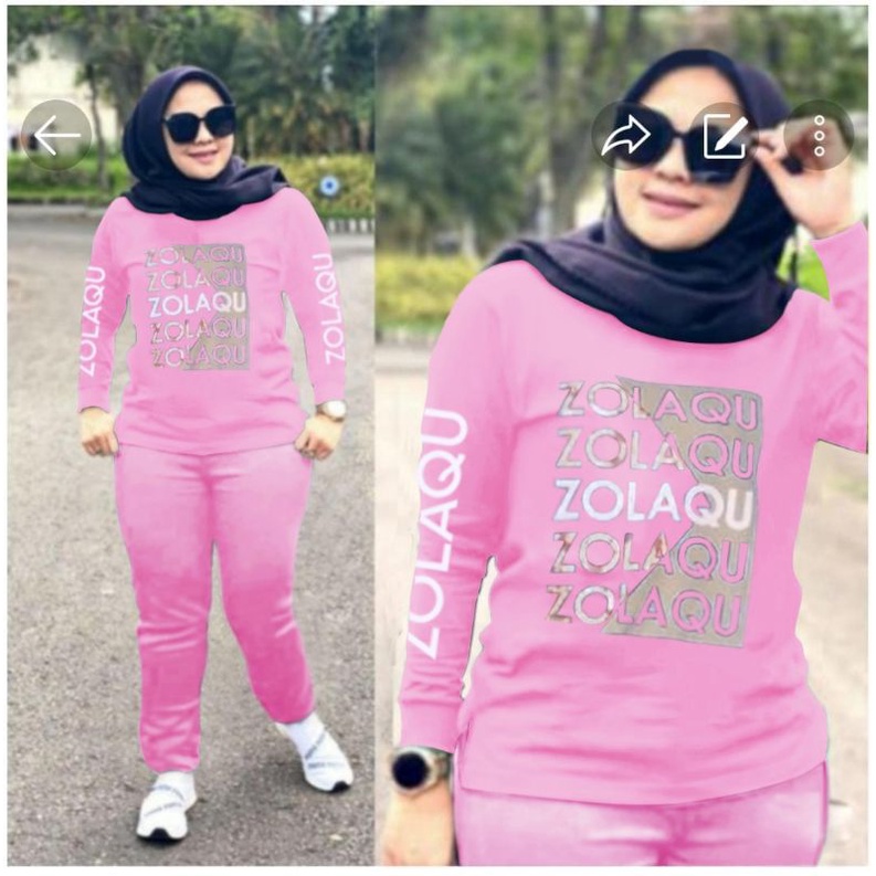 Setelan Celana Wanita Dewasa Fit To XL/ Baju Setelan Wanita Lengan Panjang REAL PICT