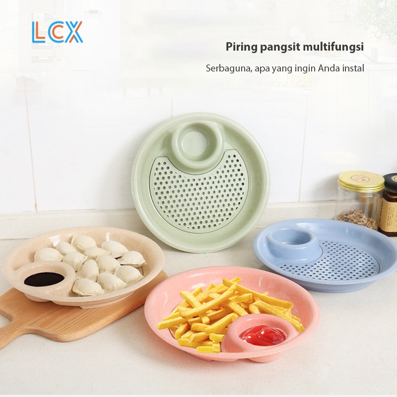 LCX Piring Pangsit / Dumpling plate  Dumpling Tirisan ​2 Lapis Dimsum Plate Wadah Sushi VS-72