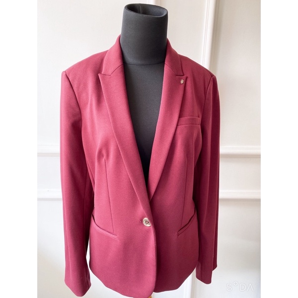 TOMMY HIL*IGER Dark Red Blazer