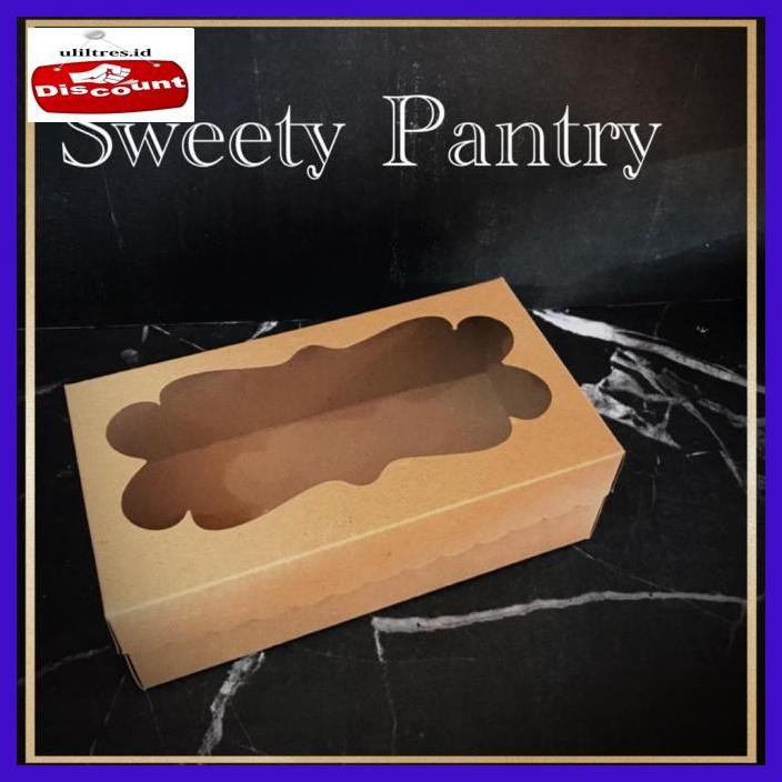 

Y88Rgw- Dus Kue / Packaging Cake / Cake Box 22X12X7Cm Kraft Brown 5Edr7R7-