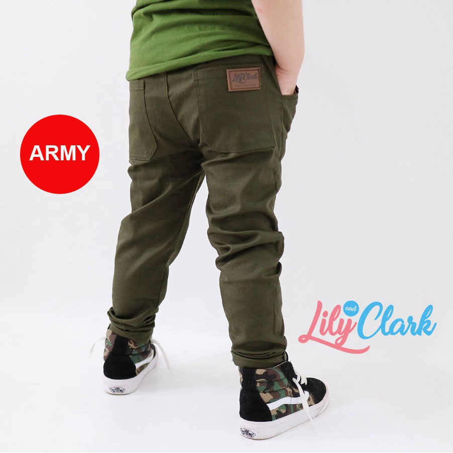  Celana  Chino Anak  Laki  Laki  Panjang  Army by LilyandClark 