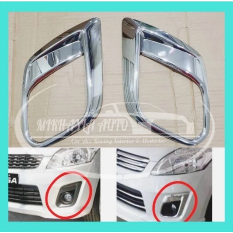 Garnish Ring Foglamp Chrome Mobil Ertiga Lama 2013-2015