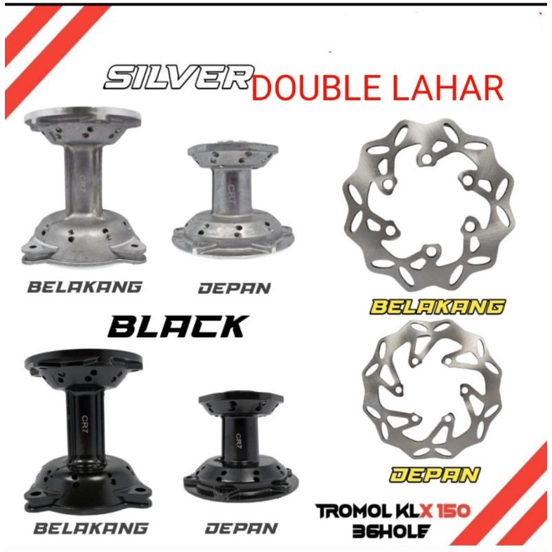 TROMOL SET KLX SUPERMOTO/TROMOL KLX LUBANG 36/TROMOL SET KLX IGAWA/TROMOL KLX 36 HOLD